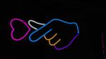 Custom finger heart neon sign men cave bedroom Dorm wall lighting deco