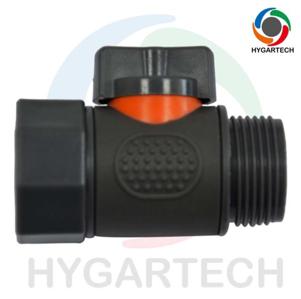 Plastic Garden Ball Valve BSP Male X Female Threaded End 3/4'' Connector For