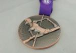 Triathlon Ribbon Medals Nickel Plated Die Struck For Decoration