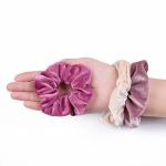 Baby Girls Velvet Bow Scrunchie , OEM 11*4cm Velvet Hair Bands