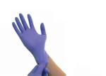 Hospital / LaboratoryPurple Color Disposable Medical Gloves Natural Latex