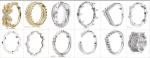 Zirconia 925 Sterling Silver Huggie Earrings set For Anniversary Engagement