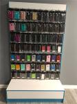 Slatwall Gondola Retail Display Shelving , Mobile Phone Accessory Display Stand