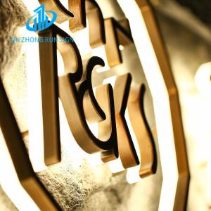 Wholesale Stainless steel metal Backlit letters shop company custom backlit letters from china suppliers