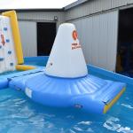 Fire Resistant Inflatable Water Sport Blow Up Rocket Blue And White
