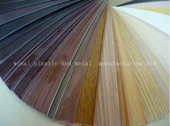 Wood grain furniture edge banding,PVC,ABS,double color,color & size can be
