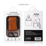 Genuine Leather Case Front LED Visible Charging Cover for Apple AirPod 2 & 1