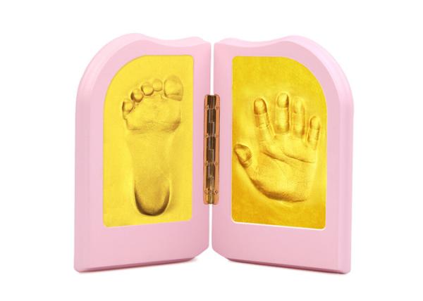 Boys / Girl Baby Clay Frame , Golden Hand And Foot Impression Memory Keepsake