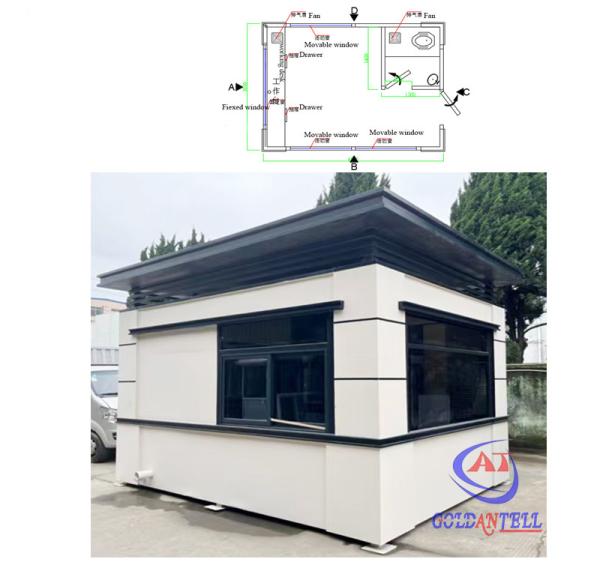 Durable Enviroment Friendly 8.3 Earthquake Resistance Optional Window Toll Booth