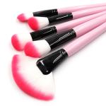24Pcs Pink Handle Cosmetic Makeup Brush Set