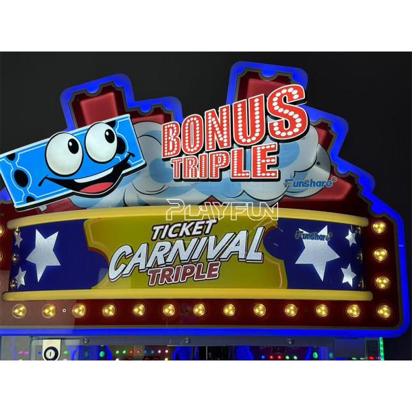 New best income ticket carnival triple Bonus triple grab ticket roll ticket claw skill redemption machine