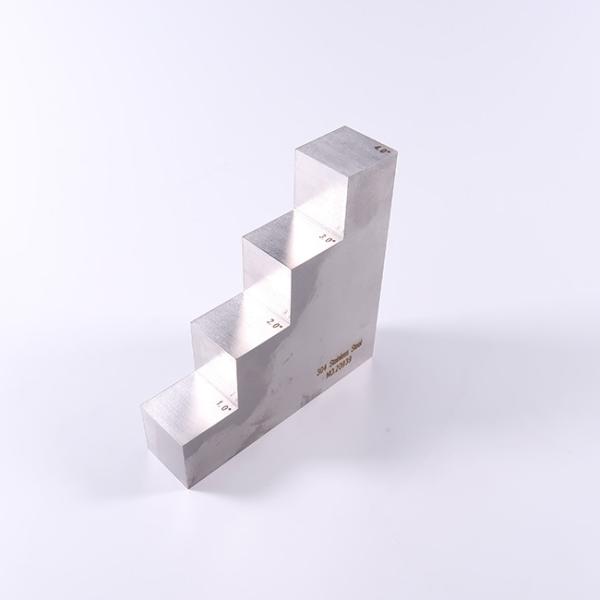 4 step ultrasonic test block0.1inch--4inch 304 stainless steel Calibration Block for Ultrasonic Thickness Gauge
