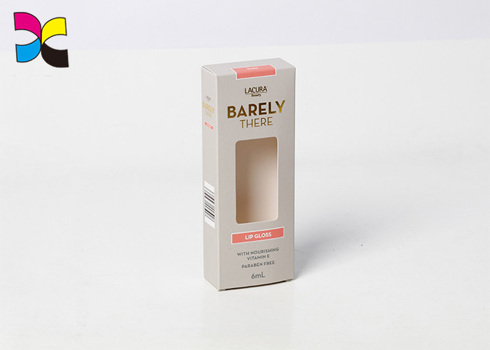 Baby Pink Toothpaste Custom Printed Corrugated Boxes Golden Foil Product With Window