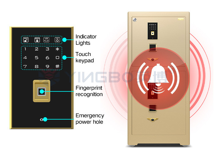 Vertical Lock Design Security commercial safe box 4 Open Ways And 3D Stereo Soft-Roll Leather H1280mm