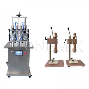 Wholesale Vacuum Perfume Filling Line Four Heads Manual Perfume Bottle Crimping Machine from china suppliers
