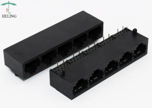 Wholesale 1 X 5 Side Entry RJ45 Female Connector Unshielded Tab Down THT Solder from china suppliers