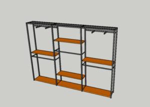 Wholesale Wooden Retail Garment Display Stands , Clothes Hanging Rack With Shelves from china suppliers