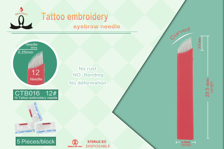 Medical Grade Stainless Steel Microblading Needles Sterilized By Gamma Rays