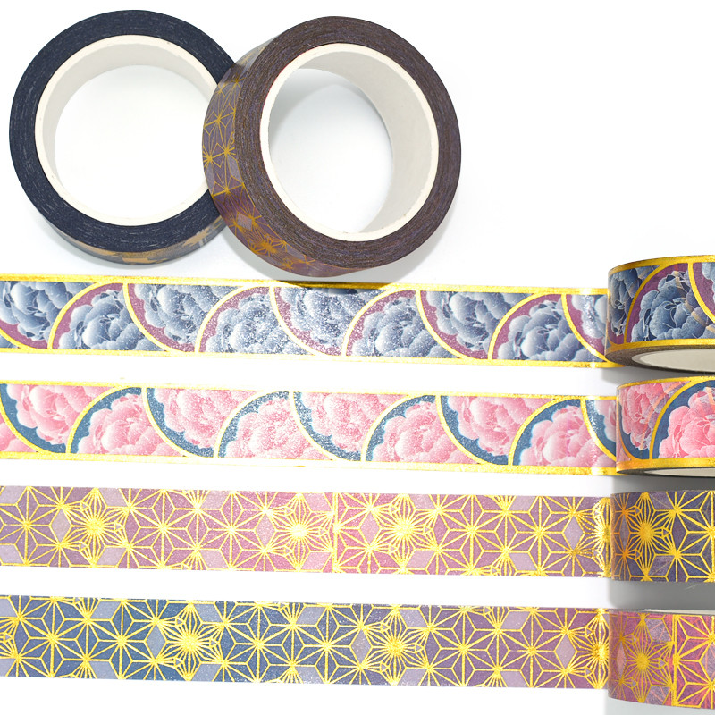Kpop Rainbow Galaxy Holographic Washi Tape Gold Foil Custom