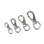 Polished Finish Stainless Steel Key Chain Hook Dog Leash Swivel Carabiner Snap