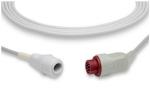 Compatible Mindray Invasive Blood Pressure Cable 12 Pin Connector 2.7m Length
