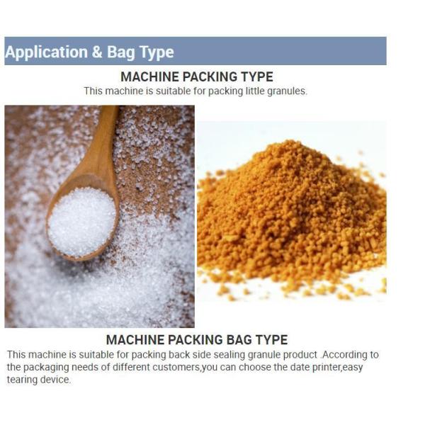 Back Sealing Rice / Orange Powder/Nuts /Chocolate Bean Automatic Pouch Packing Machine