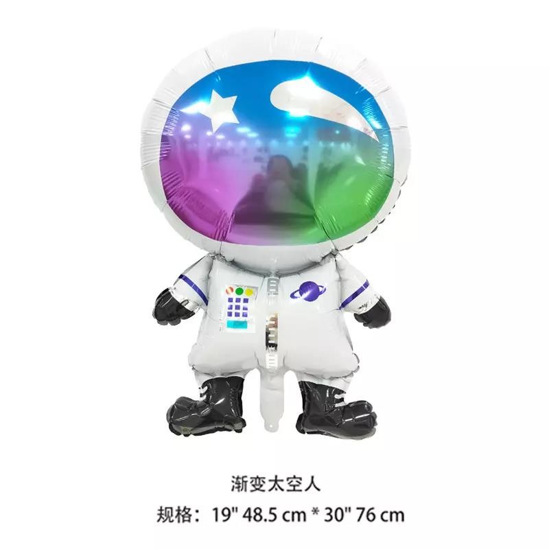 Outer Space Theme Rocket Astronaut Spaceman Foil Balloons Set Globos For Decoration