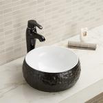 Space Saving Ceramic Counter Top Bathroom Sink Sanitary Ware White Or Black Wash