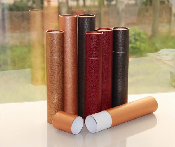 Classical Leather Surface Cardboard Paper Cans Packaging with SGS Certification