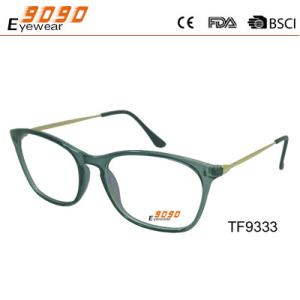 Wholesale 2018 hot sale style TR90 Optical frames, stainless steel temple ,suitable for men and women from china suppliers