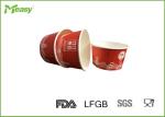 Red Disposable Paper Bowl for Frozen Yogurt , 14oz paper ice cream cups