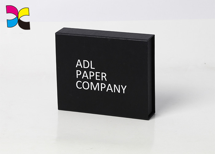Book Shaped Printed Gift Boxes With Black White Color Matt Lamination Hot Stamping