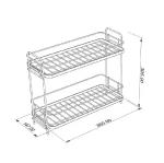 2 Tier Spice Rack Organiser Holder Kitchen Racks Storage Metal Rack Kitchen