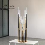 ZT-526 bling wedding candelabra centerpieces 12 arms gold with clear candle