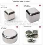 4pcs/set plastic box ice cube chilling stone set, FDA LFGB Stainless Steel Ice