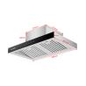 Buy cheap Vented T Shape Chimney Hood Under Cabinet Range Hood For Restaurant from wholesalers