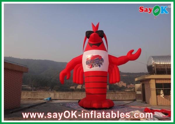 Large Inflatable Characters Red H3 - 8m PVC Inflatable Lobster Custom Giant For