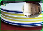 Width 15mm Colorful Straw Paper With 0.8mm Printed 60g FDA & EU Approved