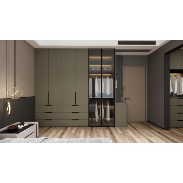 Sage Green Stainless Steel Wardrobe With Dual Space Design For Superior Storage Solutions