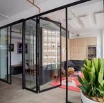 Insect Screen Aluminum Swing Door with Double Tempered Clear Glazing and