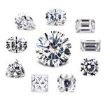 GRA Certificate Cut White Moissanite Diamond Princess Oval Pear Asscher Radiant