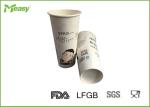 22oz 650ml Promotional Hot Paper Cups With Red And White Coating Paper , Single