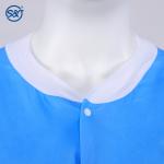 disposable nonwoven pp CPE isolation gown patient gown visitor gown lab jacket