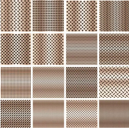 Etching Grid Wire Mesh 2D 1m Round Hole Perforated Metal Corrugated Panels