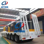 Customized Steel Heavy Loading Low Flat Bed Truck Trailers For Crane Transportat