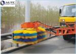Blue Industrial Sweeping Brush PP Nylon Fabric Custom Guardrail Truck Highway