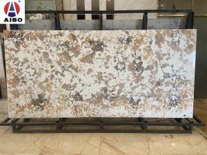 Wholesale 20mm Marble Look Rock Red Color Artificial Quartz Stone Slab For Bath Vanity Top Indoor Decor from china suppliers