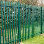 Customized heavy duty palisade fence panels curved top palisade fencing W shape