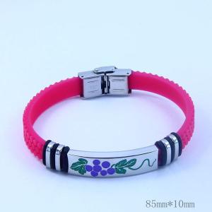 Wholesale Factory Direct Stainless Steel High Quality Silicone Bracelet Bangle LBI126-2 from china suppliers