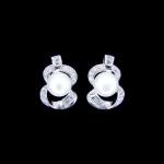 Star Shape Real Natural Freshwater Pearl Silver 925 Earrings Korean Style